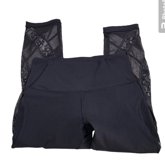 Lululemon Wunder Under Crop 21" *Lace Black - Picture 8 of 16